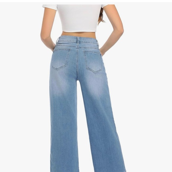 Women's Blue Flare Jeans - Picture 13 of 13